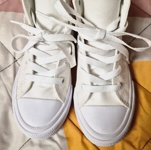 Converse White High-Top Sneakers Kids Size 12